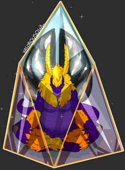 antennae_(anatomy) anthro crosslegged_pose crystal eyes_closed female fluffy front_view fur meditation neck_tuft prism purple_body purple_scales scales simple_background slightly_chubby solo space sparkles tuft valorousowl wings yellow_body yellow_fur zephyr_cloudrunner stardust_(zephyr) arthropod furred_kobold furred_scalie hybrid insect kobold lepidopteran moth mothbold reptile scalie digital_media_(artwork) full-length_portrait hi_res portrait
