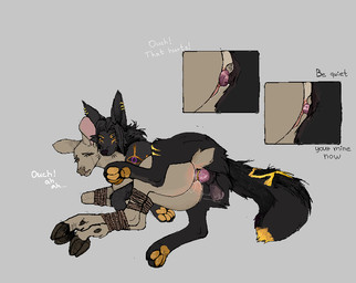 accessory anal anal_knotting anal_penetration animal_genitalia animal_penis ankh balls bdsm bodily_fluids bondage bound canine_genitalia canine_penis cloven_hooves cock_ring duo ear_piercing ear_ring erection female female_penetrated feral feral_on_feral feral_penetrated feral_penetrating feral_penetrating_feral forced genital_fluids genitals hooves interspecies jewelry knot knot_root knotted_penis knotting male male/female male_penetrating male_penetrating_female penetration penile penile_penetration penis penis_accessory penis_jewelry piercing precum rape ring_piercing sex underhoof jeffusherb mythology didact_(muttsu_okami) anubian_jackal canid canine canis deer jackal mammal mythological_creature pixiu