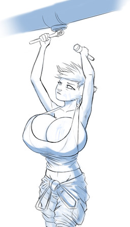 big_breasts breasts clothed clothing female huge_breasts cubikore felid humanoid mammal character_request hi_res