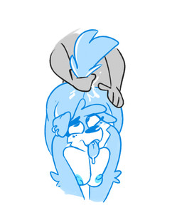 ahegao ambiguous_penetration anthro big_breasts blue_body blue_fur bodily_fluids breasts cum duo female female_focus female_penetrated fucked_silly fur furgonomic_piercing furgonomics genital_fluids looking_pleasured male male/female male_penetrating male_penetrating_female nipples penetration piercing saliva sex solo_focus tail tail_grab pixylbyte anon pixyl_(pixylbyte) canid canine canis domestic_dog mammal