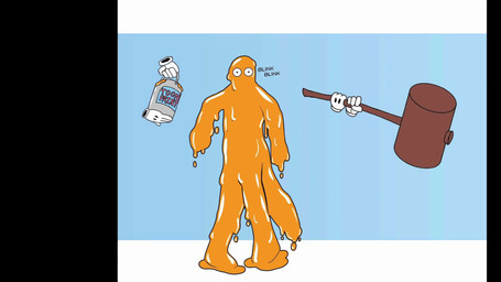 ambiguous_gender anthro artifexvigen comic_dub dazed disembodied_hand dizzy hammer male paint paint_bucket paint_on_body paint_splatter paint_transformation solo stretching tools toon_transformation toonification toony transformation animal_humanoid canid canine fox humanoid mammal 16:9 animated hi_res sequence short_playtime sound video voice_acted widescreen