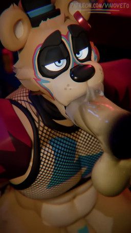 ambiguous_gender anthro balls big_balls big_penis bodily_fluids bottomless clothed clothing cum cum_in_mouth cum_inside disembodied_penis duo ear_piercing genital_fluids genitals machine male male/male muscular muscular_male oral pecs penis piercing vinoveto five_nights_at_freddy's five_nights_at_freddy's:_security_breach scottgames steel_wool_studios freddy_(fnaf) glamrock_freddy bear mammal robot 3d_(artwork) 3d_animation animated digital_media_(artwork) hi_res short_playtime sound webm