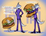 anthro burger burger_costume cheeseburger_costume clothing costume duo female food food_costume happy_birthday male male/female text sir_paulus illumination_entertainment sing_(movie) kigtoons_(character) porsha_crystal canid canine canis lagomorph leporid mammal rabbit wolf 2025 absurd_res english_text hi_res huge_filesize