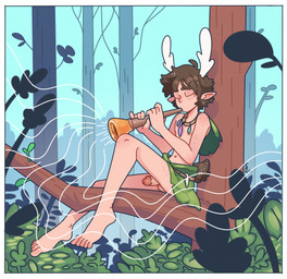 5_fingers 5_toes antlers areola arms_bent balls barefoot bent_legs biped blue_sky border bottomwear branch brown_eyebrows brown_hair brown_jewelry brown_necklace brown_tail capelet casual_erection casual_exposure circumcised clothing dark_eyebrows dark_hair dark_tail day erection eyebrows eyes_closed feet fingers flute forest forest_background freckled_arms freckled_face freckled_legs freckled_shoulders freckled_thighs freckles genitals glans glistening glistening_genitalia glistening_glans glistening_penis green_bottomwear green_capelet green_clothing green_loincloth hair holding_flute holding_musical_instrument holding_object horn humanoid_genitalia humanoid_penis humanoid_pointy_ears in_tree ineffective_clothing ineffective_loincloth jewelry leaf light_body light_skin loincloth male male_humanoid mostly_nude mostly_nude_humanoid mostly_nude_male musical_instrument nature nature_background navel necklace on_branch outside penis plant plantigrade playing_flute playing_music pointy_ears red_glans short_hair short_tail side_view sitting sitting_on_branch sky slim slim_humanoid slim_male solo tail tan_areola tan_body tan_skin three-quarter_view toes tree urethra white_antlers white_border white_horn wind_instrument woodwind_instrument xing1 animal_humanoid deer deer_humanoid horned_humanoid humanoid mammal mammal_humanoid tailed_humanoid full-length_portrait hi_res portrait