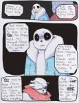 aftertale animated_skeleton bone clothed clothing comic dialogue duo english_text loverofpiggies male not_furry sans_(undertale) skeleton teeth text undead undertale undertale_(series)