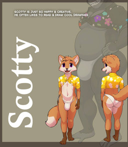 anthro big_butt bikini bikini_bottom biped black_body black_clothing black_fur black_hair black_shirt black_topwear blue_clothing blue_shirt blue_topwear brown_body brown_ears brown_fur brown_hair brown_nose brown_tail bulge butt clothing duo fangs front_view fur green_clothing green_shirt green_topwear grey_body grey_clothing grey_fur grey_thong grey_underwear hair hands_on_hips hands_on_own_hips happy male male_anthro multicolored_body multicolored_clothing multicolored_fur multicolored_shirt multicolored_topwear muscular muscular_anthro muscular_male pecs pink_clothing pink_shirt pink_topwear pose purple_clothing purple_eyes purple_shirt purple_topwear rear_view sharp_teeth shirt shirt_tied slightly_chubby smile standing swimwear tail tan_body tan_fur tan_tail teeth text thick_thighs thong tied_clothing tied_shirt tongue topwear two-piece_swimsuit two_tone_body two_tone_clothing two_tone_fur two_tone_shirt two_tone_tail two_tone_topwear underwear white_clothing white_shirt white_thong white_topwear white_underwear yellow_clothing yellow_shirt yellow_topwear young young_anthro young_male foxserx adam's_garden joey_(adam's_garden) scotty_(adam's_garden) ape canid canine fox gorilla haplorhine mammal primate 2026 character_name digital_media_(artwork) english_text hi_res model_sheet