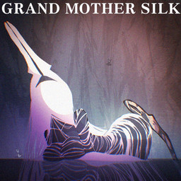 2_horns ambiguous_gender black_body black_eyes breasts empty_eyes female group hair horn text trio white_eyes white_hair white_text hajime47hd hollow_knight:_silksong hollow_knight_(franchise) team_cherry grand_mother_silk hornet_(hollow_knight) the_knight_(hollow_knight) arachnid arthropod humanoid shadow_creature spider 1:1 2025 english_text