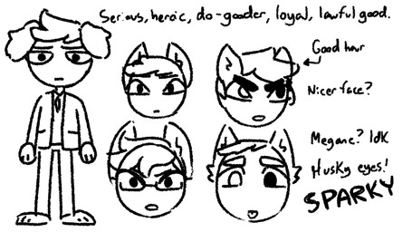 anthro bottomwear clothing heterochromia jacket male pants serious_face solo topwear 90percentdenny 90_percent_studios purrfect_apawcalypse sparky_fritz canid canine canis domestic_dog husky mammal nordic_sled_dog spitz 16:9 concept_art hi_res monochrome widescreen