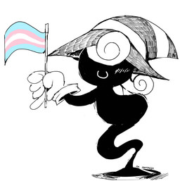 black_body black_skin blush clothing female flag flag_(object) ghost_tail gloves hair handwear hat headgear headwear legless lgbt_pride not_furry pride_colors simple_background smile solo transgender_pride_colors white_background witch_hat genc mario_bros nintendo paper_mario paper_mario:_the_thousand_year_door vivian_(mario) humanoid shadow_siren spirit sketch trans_(lore) trans_woman_(lore)