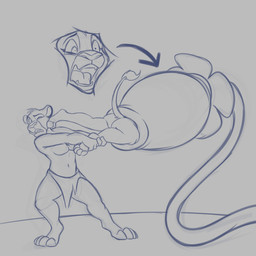 anthro carnivorous_plant damsel damsel_in_distress duo female male male/female man_eating_plant peril plant plant_vore rescuing stuck swallowed_alive vore zubuzz disney the_lion_king nala_(the_lion_king) simba_(the_lion_king) felid lion mammal pantherine 1:1 absurd_res hi_res