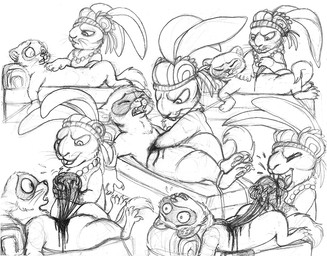 anthro aztec blood bodily_fluids death duo gore heart_(organ) holding_heart_(organ) male organ_removal organs ritual_sacrifice sacrifice sketchy stab aisu_art curiousferret domestic_ferret lagomorph leporid mammal mustelid musteline rabbit true_musteline weasel monochrome sequence sketch_page