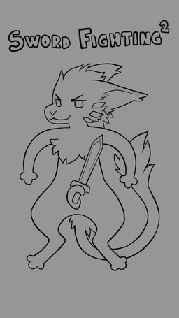 3_fingers 3_toes animal_genitalia animal_penis blush blush_lines cheek_tuft chest_tuft digitigrade duo facial_tuft feet female fingers genital_slit genitals hair heart_symbol holding_object_with_penis humor long_ears long_tail looking_at_viewer male mane mane_hair melee_weapon penis prehensile_penis sparkles spikes spikes_(anatomy) starry_eyes surprised sword tail tapering_penis text toes tuft wave weapon salem_severn sound_warning undertale undertale_(series) vernid 2024 animated digital_media_(artwork) english_text meme short_playtime sound webm