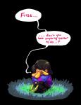 ambiguous_gender animated anthro asriel_dreemurr bodily_fluids boss_monster_(undertale) bovid brown_hair caprine clothed clothing crying duo embrace english_text eyes_closed flower flowey_the_flower frisk_(undertale) goat hair hug human mammal plant sad short_playtime sitting speech_bubble tears text thatonegojimun the_feels undertale undertale_(series)