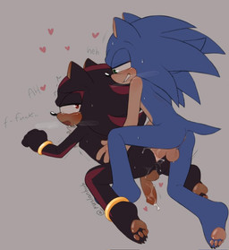 anal anal_penetration anthro anthro_on_anthro anthro_penetrated anthro_penetrating anthro_penetrating_anthro anus backsack balls balls_deep bite biting_lip biting_own_lip black_body blue_body blush bodily_fluids bracelet cum cum_in_ass cum_inside doggystyle duo feet from_behind_position genital_fluids genitals gold_(metal) gold_bracelet gold_jewelry green_eyes humanoid_genitalia humanoid_penis jewelry leaking_precum looking_at_another looking_at_partner male male/male male_penetrated male_penetrating male_penetrating_male nude pawpads penetration penile penile_penetration penis penis_in_ass precum red_body red_eyes scratch_mark self_bite sex simple_background sweat tears russlanhub sega sonic_the_hedgehog_(series) shadow_the_hedgehog sonic_the_hedgehog digital_drawing_(artwork) digital_media_(artwork)