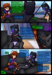 alcohol anthro beverage bottomless clothed clothing dialogue duo female male panties pawpads paws text underwear young dream_mirage axel_biersack eclypse_(eclypseskunk) ailurid mammal mephitid red_panda skunk comic hi_res