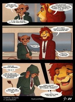 anthro anthrofied bathroom bottomwear breasts close-up clothing dialogue duo female good_girl hoodie male male/female profanity school school_uniform skirt text topwear uniform young jace_apollo disney the_lion_guard the_lion_king kion_(the_lion_guard) vitani_(the_lion_king) felid lion mammal pantherine comic english_text hi_res