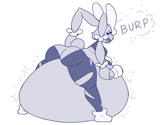 3_fingers 3_toes anthro belly belly_on_ground big_belly biped bloated blue_emanata blue_text blush blush_lines bottomwear breasts buckteeth burping butt butt_cleavage cheek_tuft clothed clothed_anthro clothed_female clothing cotton_tail emanata facial_tuft feet female female_anthro fingers floppy_ears fur fur_tuft hair hand_on_belly hand_on_own_belly huge_belly hyper hyper_belly lop_ears love_handles lying midriff navel obese obese_anthro obese_female on_front onomatopoeia open_mouth overweight overweight_anthro overweight_female rabbit_ears rear_view simple_background solo sound_effects teeth text thick_thighs three-quarter_view toes tongue torn_bottomwear torn_clothing tuft white_background wrist_fluff cocoalop12 nintendo pokemon generation_4_pokemon generation_6_pokemon lagomorph lopunny mammal mega_evolution mega_lopunny pokemon_(species) 2025 blue_and_white english_description full-length_portrait hi_res monochrome portrait