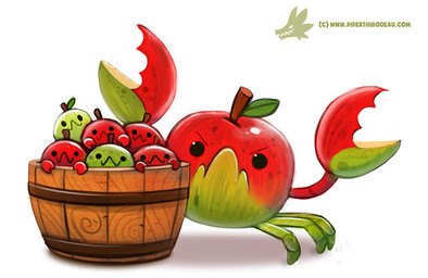 ambiguous_gender angry apple barrel beady_eyes black_eyes feral food fruit group humor leaf owo plant pun simple_background size_difference text visual_pun white_background piper_thibodeau aquatic arthropod crab crustacean decapod elemental_creature flora_fauna food_creature living_fruit malacostracan digital_media_(artwork) digital_painting_(artwork) painting_(artwork) url