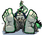 5_toes alcohol beverage biceps blush bottle bulge chinese_dragon chubby clothed clothing dragon drunk foot_focus green_dragon hair male morenatsu open_mouth pants pecs sake scalie solo tatsuki toes tongue tongue_out unknown_artist
Rating: Safe
Score: 6
User: BlackBoltEX
Date: July 28, 2013