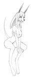 anthro bottomless bottomless_anthro bottomless_female breasts cleavage clothed clothing female happy looking_at_viewer open_mouth open_smile sitting smile solo tail tail_motion tailwag w4g4 egyptian_mythology middle_eastern_mythology mythology zenonzard anbs-02 anubian_jackal canid canine canis jackal mammal 2020 alternate_version_at_source black_and_white full-length_portrait hi_res monochrome portrait sketch