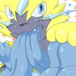 ambiguous_gender hyper hyper_tongue lightning_whiskers long_tongue multi_tongue solo tongue sevi_blaze nintendo pokemon generation_7_pokemon legendary_pokemon pokemon_(species) zeraora 1:1