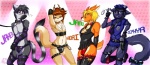 anthro bell belt bulge clothed clothing collar crossdressing cuff_(restraint) dress fishnet_clothing group gun hadri handcuffs leash legwear lingerie male male/male metal_cuffs police ranged_weapon restraints shackles slave sleeves stockings tail thong underwear weapon katsuke jaker janu luciifer_zephyr canid canine deer domestic_cat felid feline felis fox lemur mammal primate ring-tailed_lemur strepsirrhine digital_media_(artwork) hi_res