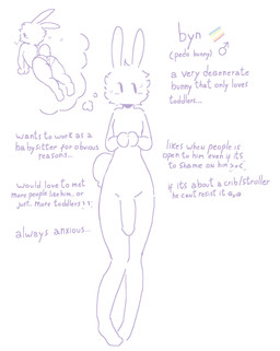 ambiguous_gender anthro flaccid genitals male male_anthro neonate pedophile_iconography pedophilia_temptation penis pose solo text thought_bubble young ped_byn byn_(ped_byn) lagomorph leporid mammal rabbit absurd_res digital_drawing_(artwork) digital_media_(artwork) english_text hi_res