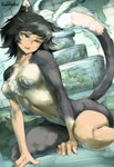 5_fingers black_body black_ears black_fur black_hair black_tail breasts chest_tuft dipstick_ears dipstick_tail ear_markings fangs featureless_breasts female female_humanoid fingers fur glistening glistening_body hair markings multicolored_body multicolored_ears multicolored_fur navel nude nude_female nude_humanoid one_ear_up open_mouth sitting sitting_on_ground solo tail tail_markings tan_body teeth thick_thighs tuft white_body white_ear_tips white_fur white_tail_tip yellow_eyes duffmox delicious_in_dungeon izutsumi_(delicious_in_dungeon) animal_humanoid cat_humanoid felid felid_humanoid feline feline_humanoid humanoid mammal mammal_humanoid 2024 absurd_res digital_media_(artwork) hi_res