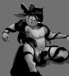 buckteeth duo genitals goo_transformation latex male merging penis purple_eyes teeth transformation delsol flir_(panther) flir_(rabbit) felid lagomorph latex_creature leporid living_latex mammal pantherine rabbit symbiote