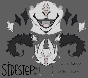 black_body eyeless feral male open_mouth palette tail teeth text tongue white_head mvmvrkio rain_world videocult sidestep_(mvmvrkio) black_lizard_(rain_world) lizard lizard_(rain_world) reptile scalie absurd_res digital_media_(artwork) hi_res model_sheet