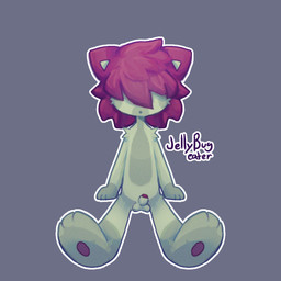 anthro feet fluffy fluffy_hips genitals hair hidden_eyes male paws penis perspective size_difference small_penis smaller_male solo jellybugeater domestic_cat felid feline felis mammal 1:1 hi_res