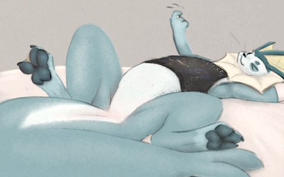 3_toes ambiguous_gender anthro bed belly big_tail claws clothing crop_top digitigrade featureless_crotch feet fish_tail furniture inviting lying membrane_(anatomy) multi_nipple nipples null paws presenting presenting_belly semi-anthro shirt solo spread_legs spreading tail toe_claws toes topwear webbed_feet webbed_hands miii_cho nintendo pokemon eeveelution generation_1_pokemon pokemon_(species) vaporeon 16:10 widescreen