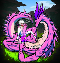 abdominal_bulge animal_genitalia balls bangs bell bell_collar bestiality big_tail blush blush_lines bodily_fluids breasts claws clothing collar countershade_tail countershade_torso countershading cowgirl_position curved_tail dialogue dominant dominant_male domination_request duo eye_contact female feral feral_penetrating flared_penis flat_chested fluffy fluffy_chest flustered footwear from_front_position fur genital_fluids genitals grass green_veins hair happy head_horn horn knot larger_male leash legwear light_body light_fur light_hair long_tail looking_at_another looking_pleasured lying makeup male male/female mane mascara medium_hair monotone_hair mostly_nude multicolored_body multicolored_clothing multicolored_eyes multicolored_footwear multicolored_fur multicolored_socks muscular muscular_male muscular_thighs nipples on_back on_bottom on_top open_mouth open_smile orange_eyes outside outside_sex penetration penile penile_penetration penis penis_in_vagina pink_body pink_fur pink_tail plant pointy_ears pupils purple_claws purple_eyes purple_horn purple_penis red_collar restrained sex sheath size_difference smaller_female smile socks sparkles sparkling_body sparkling_fur speech_bubble spiky_hair spread_legs spreading submissive submissive_female sweat sweatdrop tail tan_body tan_fur tan_tail teeth text thick_tail thigh_highs thigh_socks toe_claws two_tone_body two_tone_fur two_tone_tail vaginal vaginal_fluids vaginal_penetration vein veiny_penis vulva white_clothing white_footwear white_hair white_pupils white_socks thaln mythology dragon elf furred_dragon furred_scalie humanoid mythological_creature mythological_scalie scalie wingless_dragon 2025 absurd_res digital_media_(artwork) english_text hi_res shaded