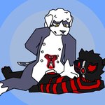 6_nipples anatomically_correct andromorph animal_genitalia animal_pussy anthro black_body black_fur blush bodily_fluids canine_genitalia canine_pussy clothing cowgirl_position cum cum_inside curly_hair duo from_front_position fur genital_fluids genitals grey_body grey_fur hair hand_behind_back hand_on_chest intersex machine male male/male multi_nipple nervous nipples nude on_bottom on_top pattern_clothing pattern_sweater pattern_topwear penetration penis pinned pinned_to_ground pussy sex sheath sneer striped_clothing striped_sweater striped_topwear stripes sweater topwear uterus vaginal vaginal_penetration white_body white_fur x-ray_view yellow_eyes oddlypolygonalpittie alkezite_(oddlypolygonalpittie) cheerio_(oddlypolygonalpittie) canid canine canis domestic_dog mammal pit_bull protogen 1:1