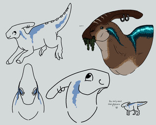 chewing chibi crest_piercing eating eating_food feral fern furgonomic_piercing furgonomics head_crest hooves male piercing quadruped realistic simple_background smile solo tail text conditional_dnp skooma_whore jericho_(skooma_whore) dinosaur hadrosaurid ornithischian ornithopod parasaurolophus prehistoric_species reptile scalie digital_media_(artwork) pixel_(artwork)