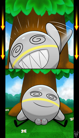 andromorph black_legs blue_sky clitoris closed_smile cloud crossgender detailed_background flower forest forest_background genitals gesture glistening glistening_body grass grey_body grey_skin intersex leaf looking_at_viewer mouth_closed nature nature_background plant sharp_teeth sitting sky smile solo spiral spiral_eyes spread_legs spreading teeth tree two_panel_image vulva waving waving_at_viewer supermoonshroom borlis_orbi waddling_head absurd_res hi_res shaded