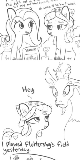 cloud dialogue dreadlocks eyebrows eyelashes female feral group hair horn humor male outside simple_background sun text white_background wings tjpones friendship_is_magic hasbro my_little_pony mythology discord_(mlp) fluttershy_(mlp) tree_hugger_(mlp) chimera draconequus earth_pony equid equine horse mammal mythological_creature mythological_equine pegasus pony 1:3 2018 absurd_res comic english_text greyscale hi_res monochrome