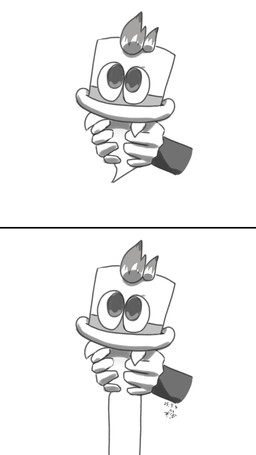 blank_stare cartoon_eyes clothing hat hat_only headgear headgear_only headwear headwear_only legless lifting long_body male mostly_nude not_furry raised_arm simple_background solo thinking what white_body shadow235711 mario_bros nintendo super_mario_odyssey cappy_(mario) no_glow animate_inanimate 9:16 absurd_res hi_res monochrome