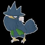 ambiguous_gender beak black_body black_feathers feathers feral simple_background solo transparent_background vagoncho nintendo pokemon linker avian generation_2_pokemon murkrow pokemon_(species) 1:1 alpha_channel