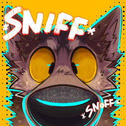 black_nose brown_body brown_fur fur male outline simple_background solo teal_outline text white_text yellow_background yellow_sclera norwegianfennec canid canine mammal 1:1 2024 english_text hi_res icon reaction_image