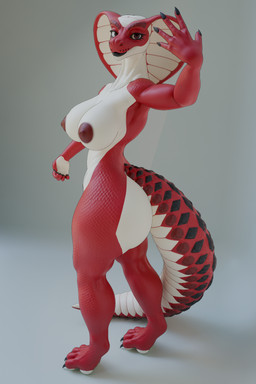 anthro big_breasts big_butt breasts butt female huge_butt looking_at_viewer nipples nude simple_background solo tail thick_thighs raguda reptile scalie snake 2:3 3d_(artwork) absurd_res digital_media_(artwork) hi_res