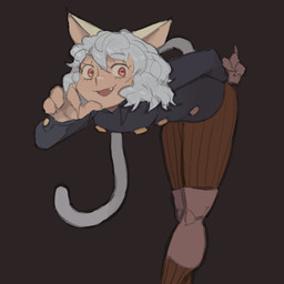 4_fingers animal_ears bent_over blue_clothing blue_topwear bottomwear breasts claws clothed clothed_female clothed_humanoid clothing cute_fangs eyelashes fangs female female_humanoid finger_claws fingers footwear front_view grey_hair grey_tail hair light_body light_skin open_mouth open_smile simple_background small_breasts smile socks solo tail teeth topwear white_sclera karu184 hunter_x_hunter neferpitou animal_humanoid cat_humanoid felid felid_humanoid feline feline_humanoid humanoid mammal mammal_humanoid 1:1 2024 digital_drawing_(artwork) digital_media_(artwork) hi_res portrait three-quarter_portrait