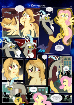 anthro building butt carriage city cityscape closed_door dialogue door double_door drenched ears_down emotional_damage eyes_closed female feral glass glass_window glowing group levitating looking_at_viewer looking_back magic male open_mouth outside pivoted_ears raised_leg red_eyes sad shaking_off_water sidewalk silhouette silhouetted_body snort soaking_wet spread_wings standing street_lamp text walking walking_away wet wide_eyed window winged_arms wings yellow_glow yellow_magic estories friendship_is_magic hasbro my_little_pony mythology alice_goldenfeather_(estories) discord_(mlp) fluttershy_(mlp) chimera draconequus equid equine mammal mythological_creature mythological_equine pegasus absurd_res comic english_text hi_res