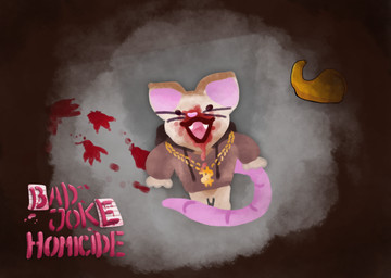 blood blood_in_mouth blood_on_face blood_on_mouth bodily_fluids bottomless clothed clothing genitals looking_at_viewer male penis smile solo tail teeth teeth_showing text topwear pleskoslez mammal murid murine rat rodent digital_media_(artwork)