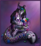 anthro black_hair blue_eyes breasts button_(fastener) female glamfur group hair nipples plushie sparklefur tail unusual_anatomy unusual_nipples vera_(artist) atarashi arthropod felid insect leopard mammal pantherine snow_leopard 2011 colorful_theme