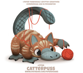 ambiguous_gender ball_of_yarn black_eyes brown_body brown_fur claws feral fur humor pun simple_background solo sprawling_gait tan_body tan_fur text visual_pun white_background yarn piper_thibodeau domestic_cat felid feline felis hybrid mammal monotreme platypus digital_media_(artwork) digital_painting_(artwork) english_text painting_(artwork) url