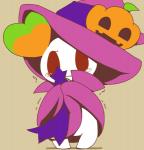 ambiguous_gender anthro bodily_fluids chibi clothed clothing hat headgear headwear holidays looking_at_viewer motion_lines semi-anthro simple_background solo standing tears crepix halloween life_corp lalapi mammal rodent 2019