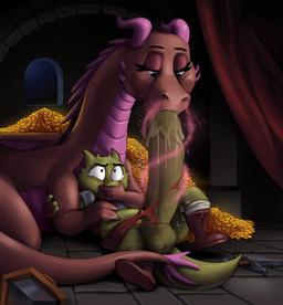anthro balls bedroom_eyes big_penis bodily_fluids clothing coin covering covering_mouth defeated_hero detailed_background dominant duo female forced genital_growth genitals gold_(metal) gold_coin growth huge_penis hyper hyper_genitalia hyper_penis larger_dom larger_female male male/female male_raped medieval narrowed_eyes night oral oral_penetration penetration penis penis_growth pinned pinned_to_ground rape saliva seductive sex size_difference smaller_male tears torn_clothing vein veiny_penis chipchell mythology dragon kobold mythological_creature mythological_scalie scalie hi_res