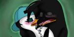2014 <3 beak blue_cap blush eyes_closed french_kissing kissing penguin saliva tongue
Rating: Questionable
Score: 0
User: DylanShades12
Date: April 14, 2014