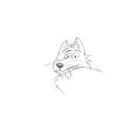 anthro feral fur male mkms.graff solo one_stormy_night gabu canid canine canis mammal 1:1 absurd_res digital_media_(artwork) hi_res monochrome sketch